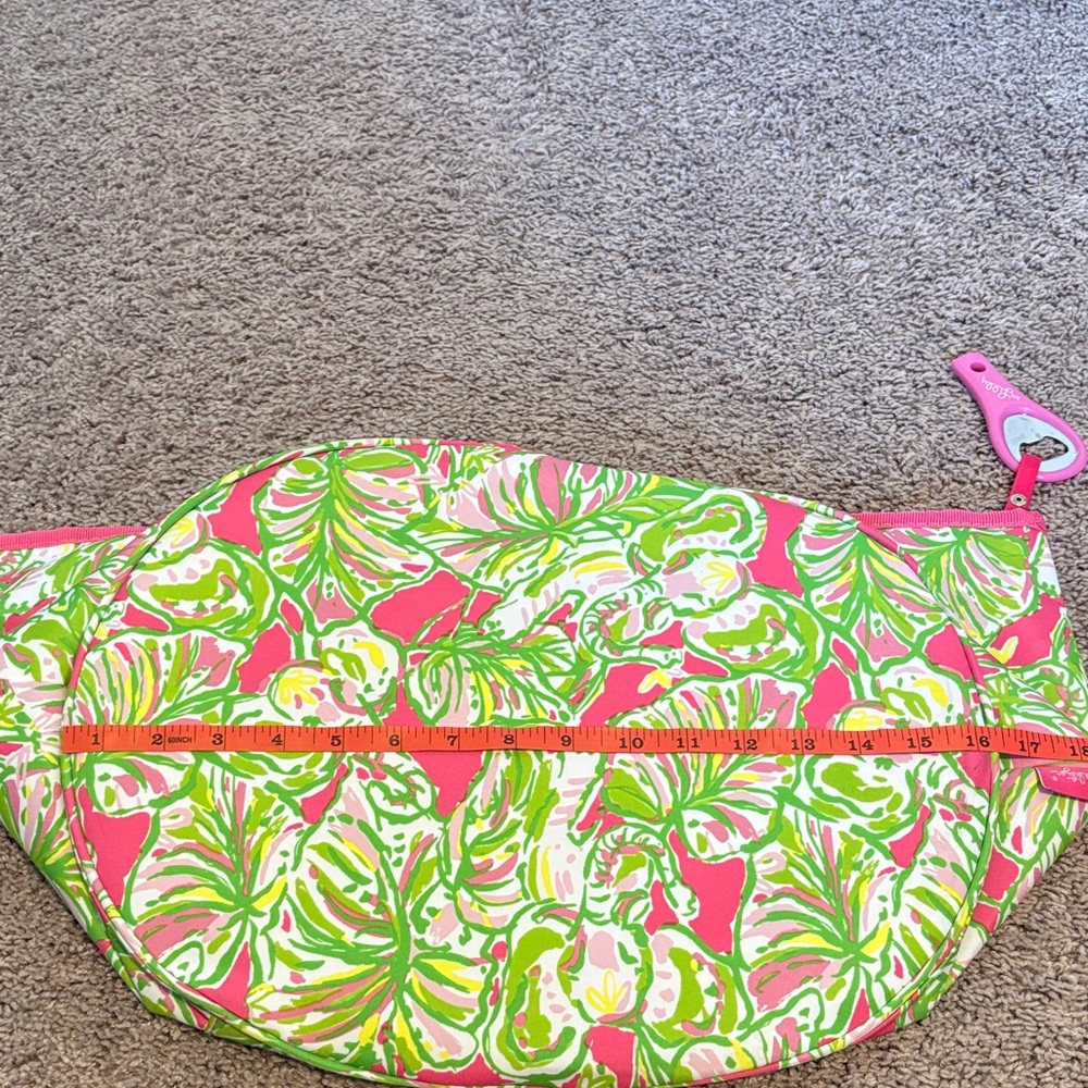 Lily Pulitzer Pink and Green Collapsable Cooler Tote - Picture 8 of 12